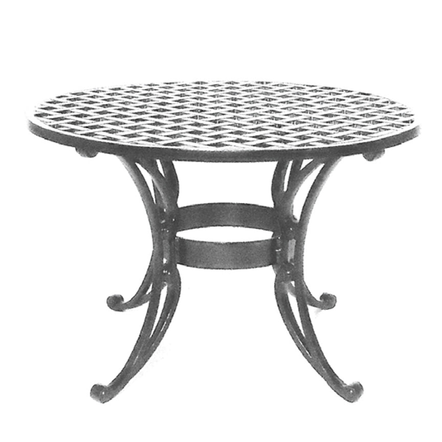 22" Round Cocktail Table-Iron Accents