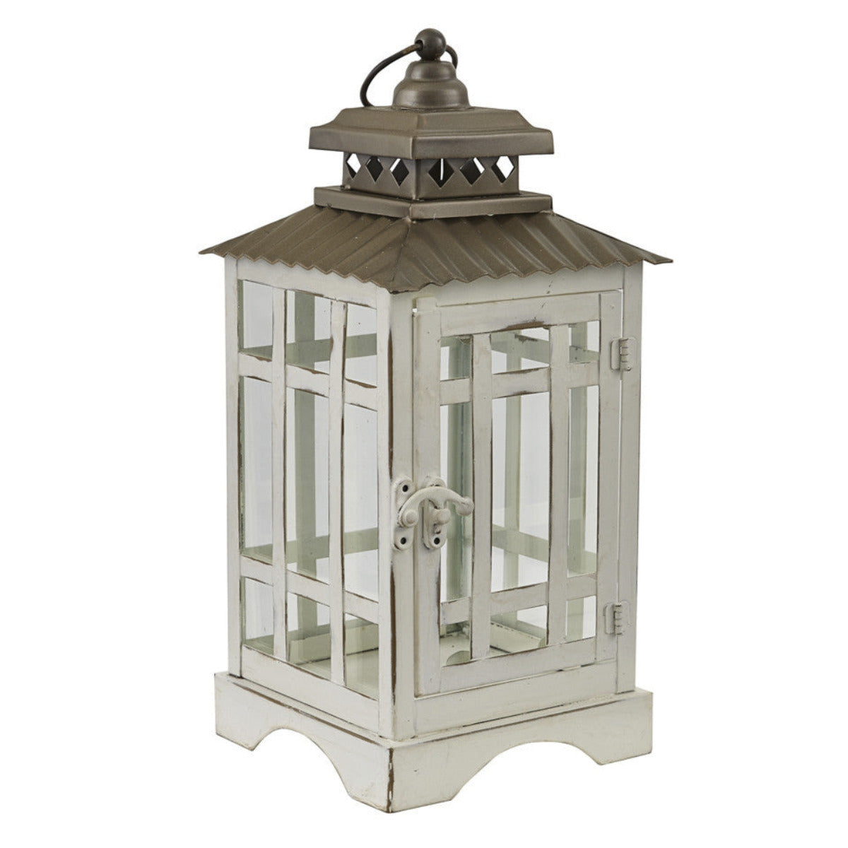 White-Washed Lantern - Small