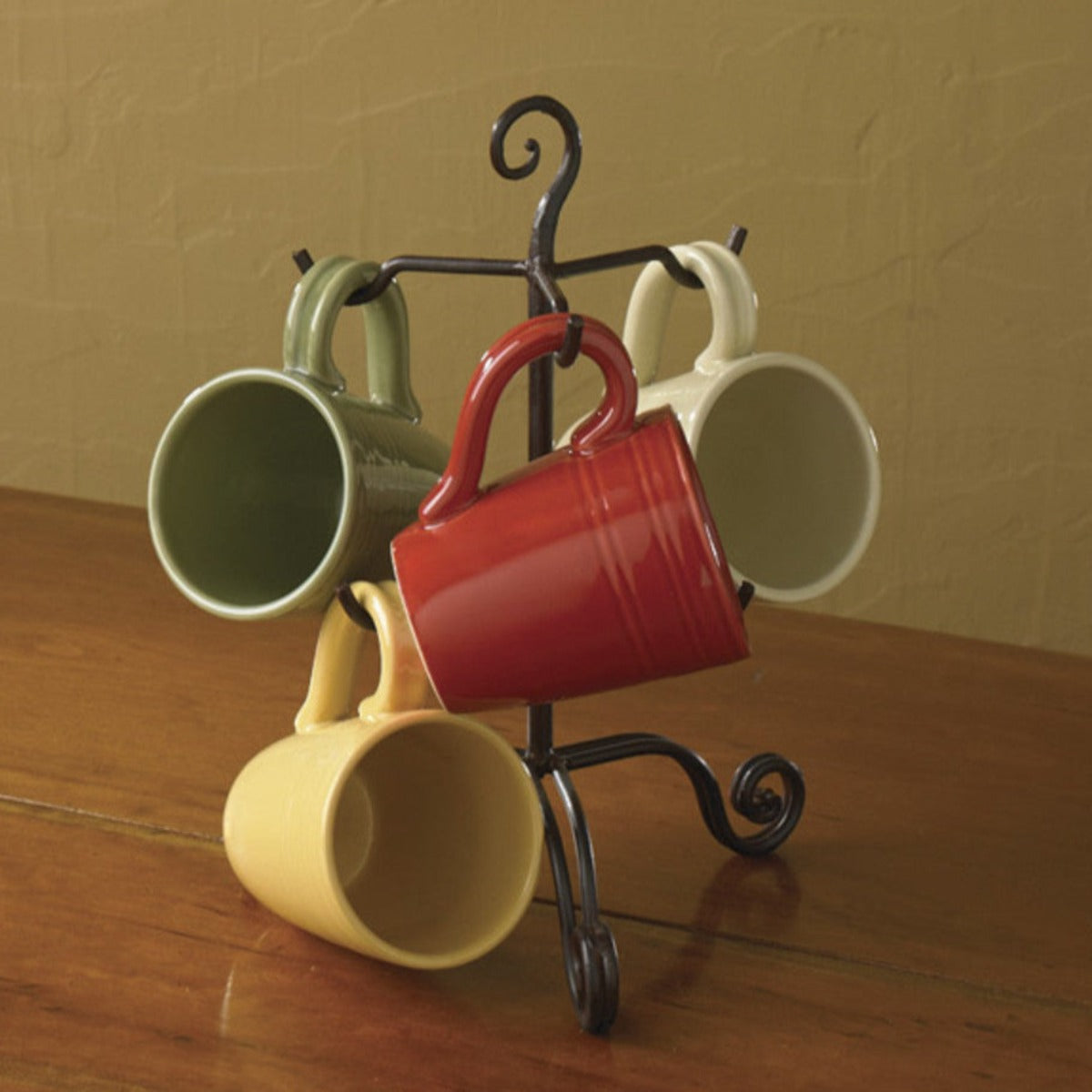Village Mug Rack - Iron Accents