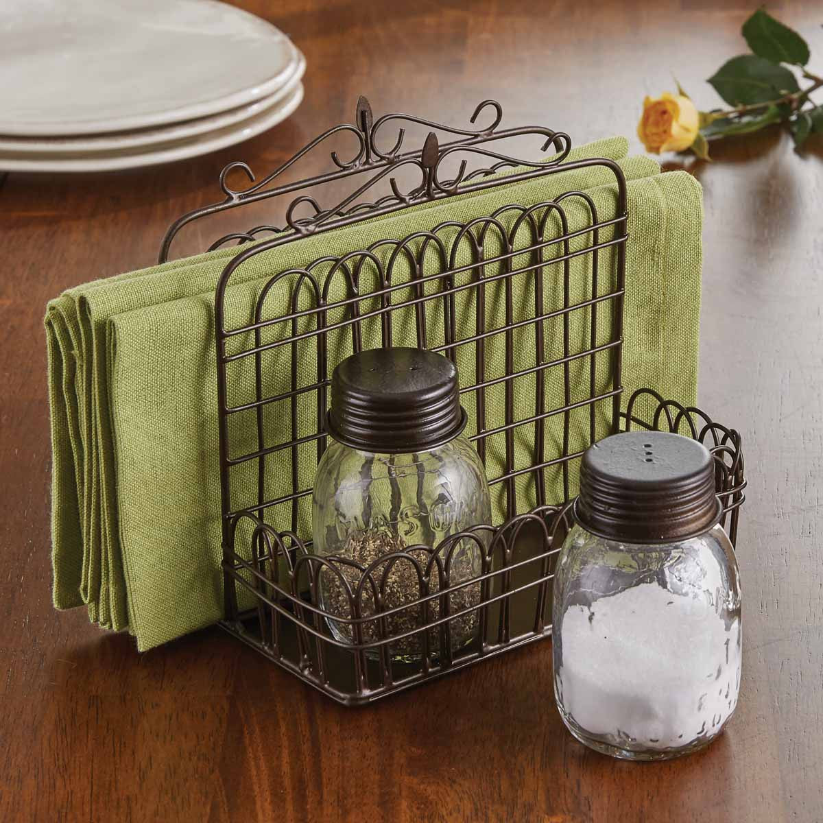Gate Napkin Holder w/ Salt-Pepper