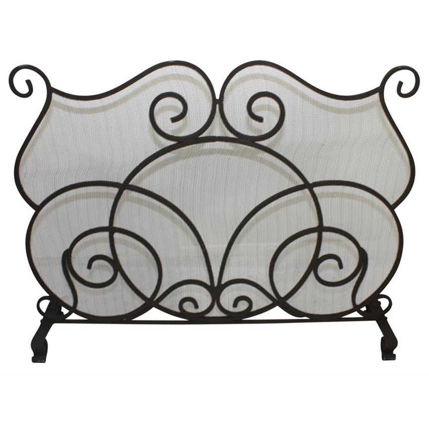 Scroll Panel French Screen - 2 Finishes-Iron Accents