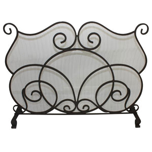 Scroll Panel French Screen - 2 Finishes-Iron Accents