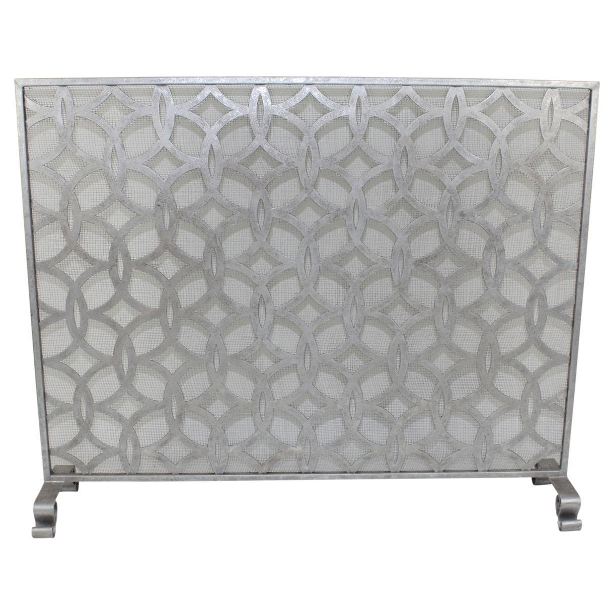 Silver Lace French Fire Screen