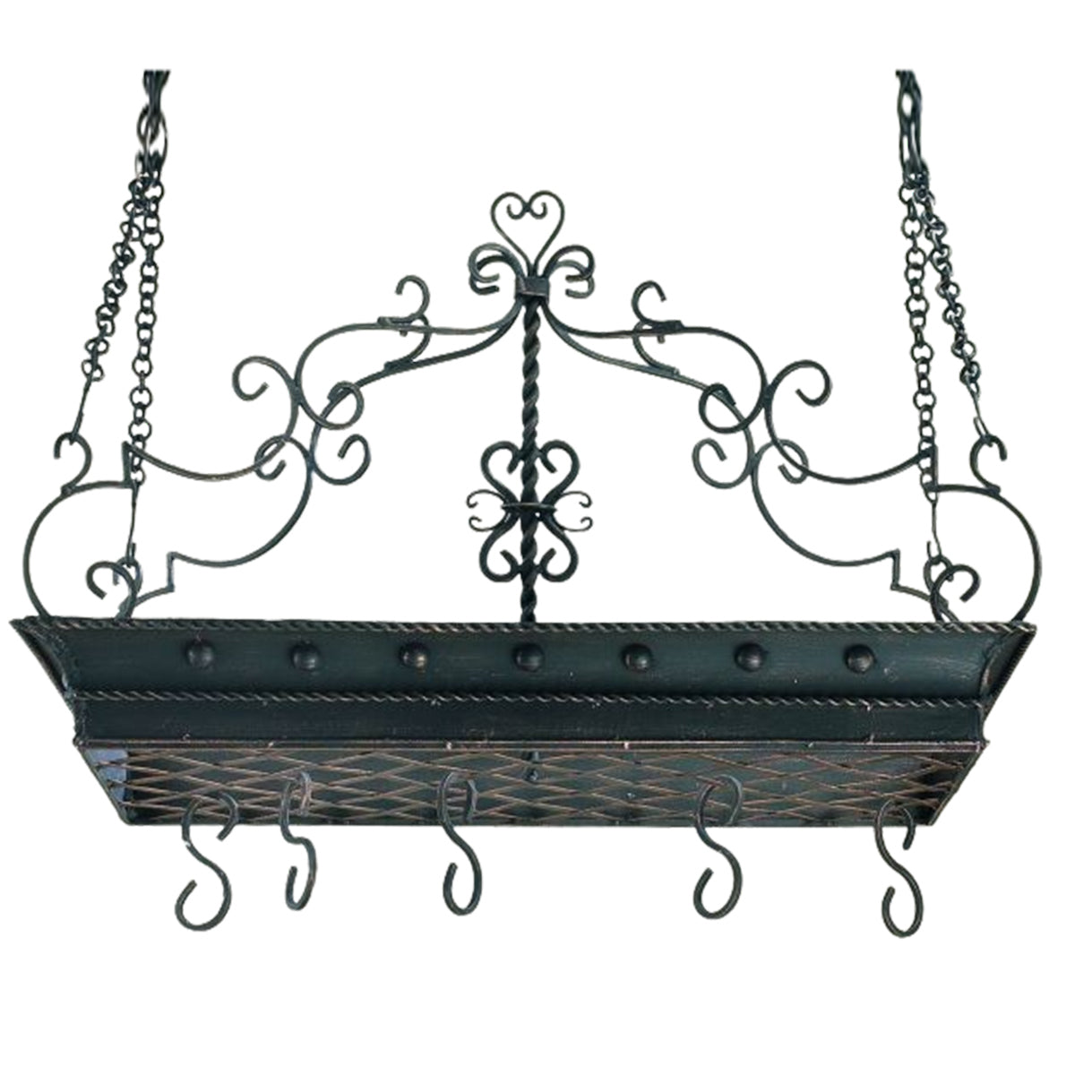 Twisted Iron Pot Rack