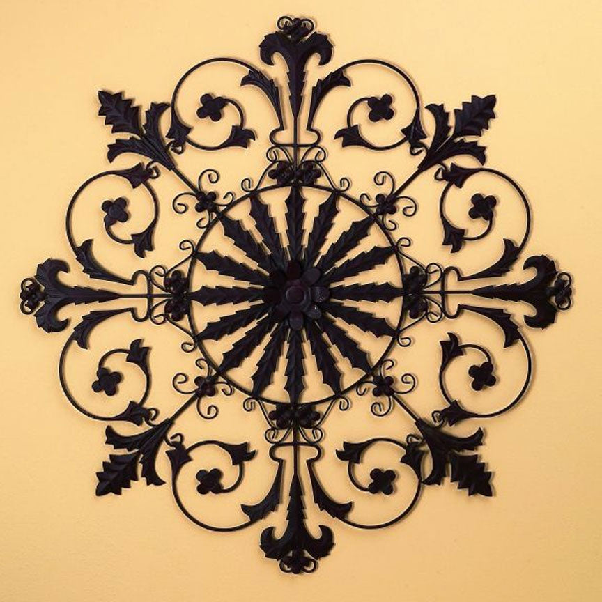 Iron Medallion Wall Grill - Large-Iron Accents