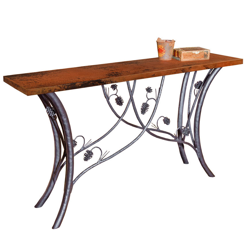 Piney Woods Console Table / Base -60x14-Iron Accents