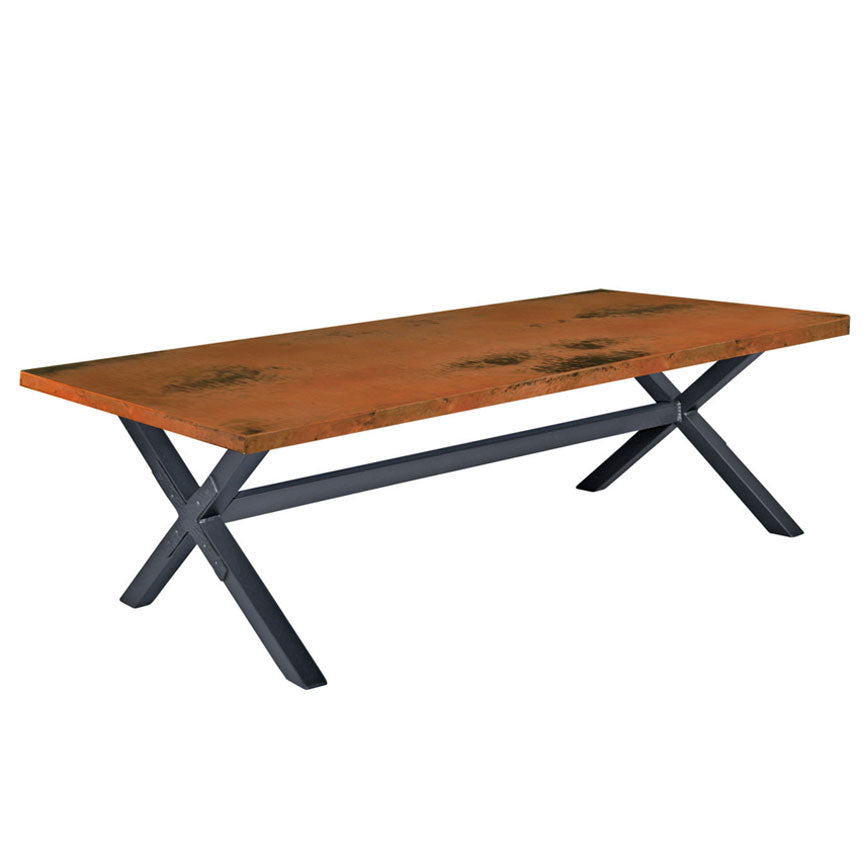 X-Brace Cocktail Table / Base -50x30-Iron Accents