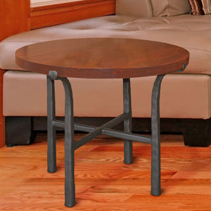 Cameron End Table / Base -30"-Iron Accents