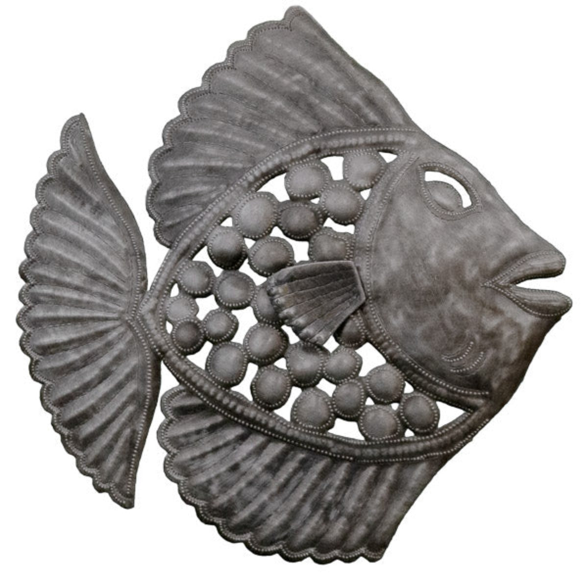 Dot Metal Fish Plaque