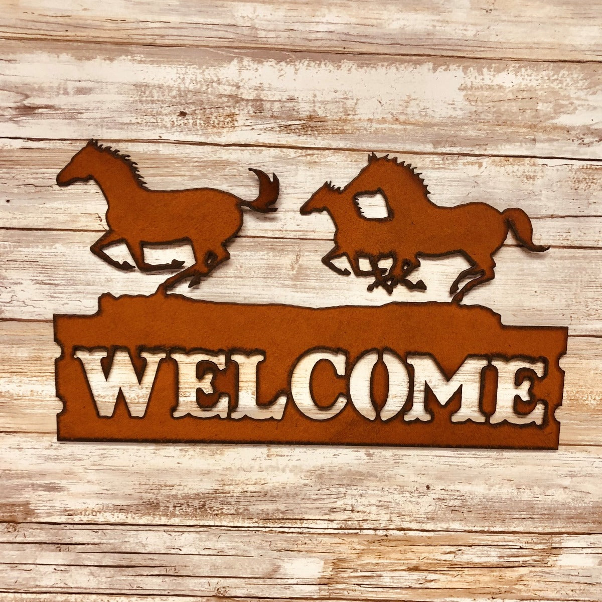 Running Horse Welcome Sign