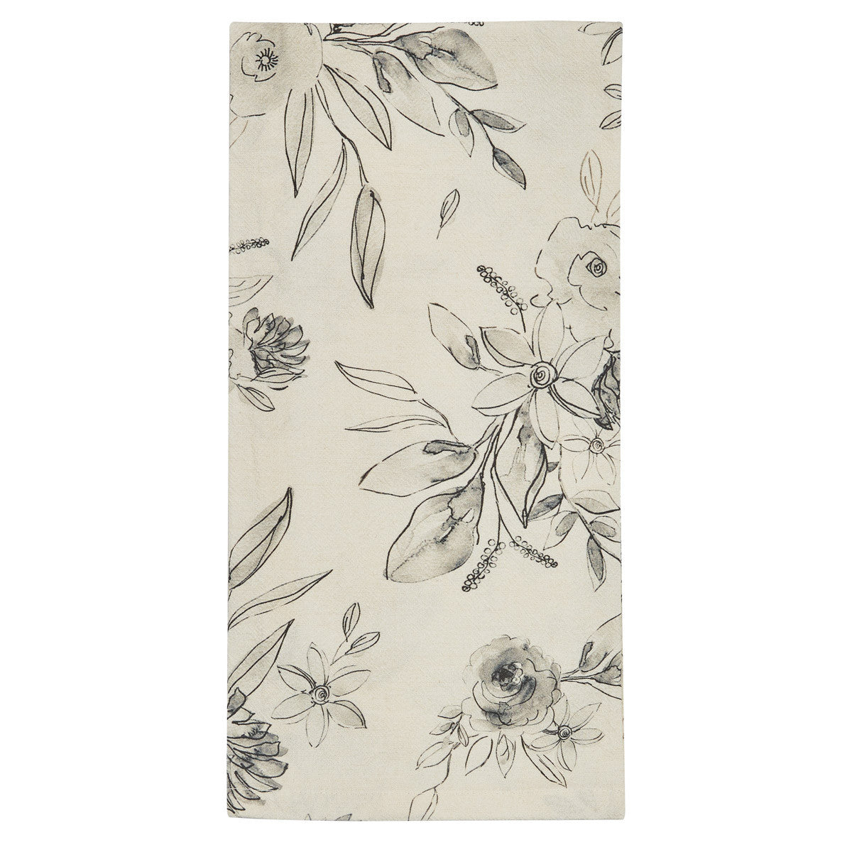 Midnight Floral Dish Towel