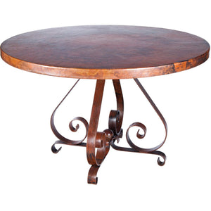 Pierre Dining Table or Base for 42"-54" Tops-Iron Accents