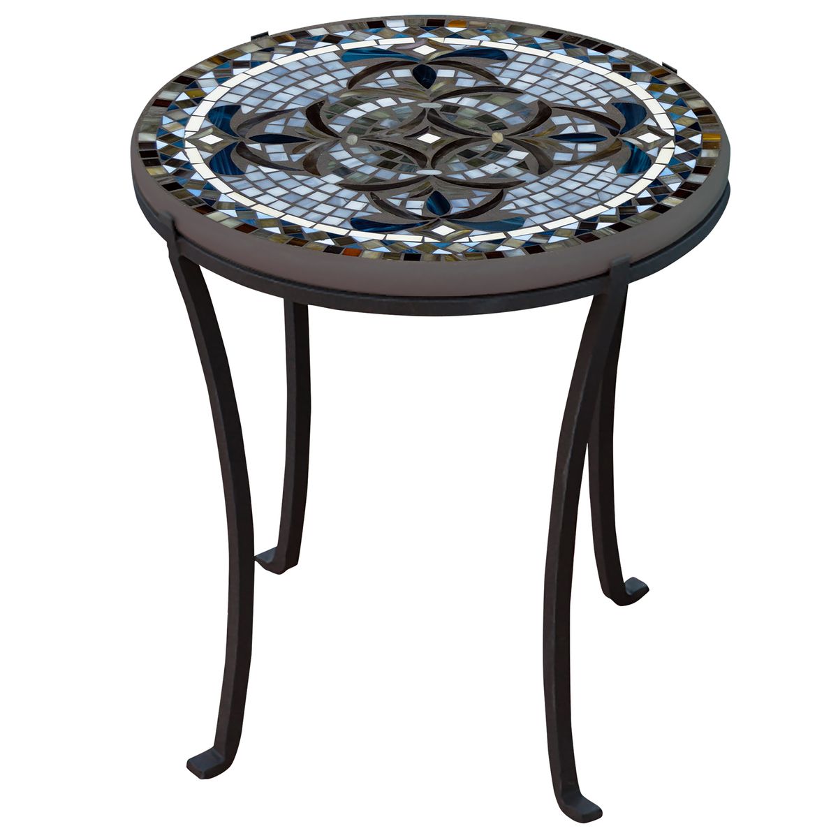 Roma Mosaic Chaise Table-Iron Accents