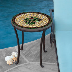 Finch Mosaic Chaise Table-Iron Accents