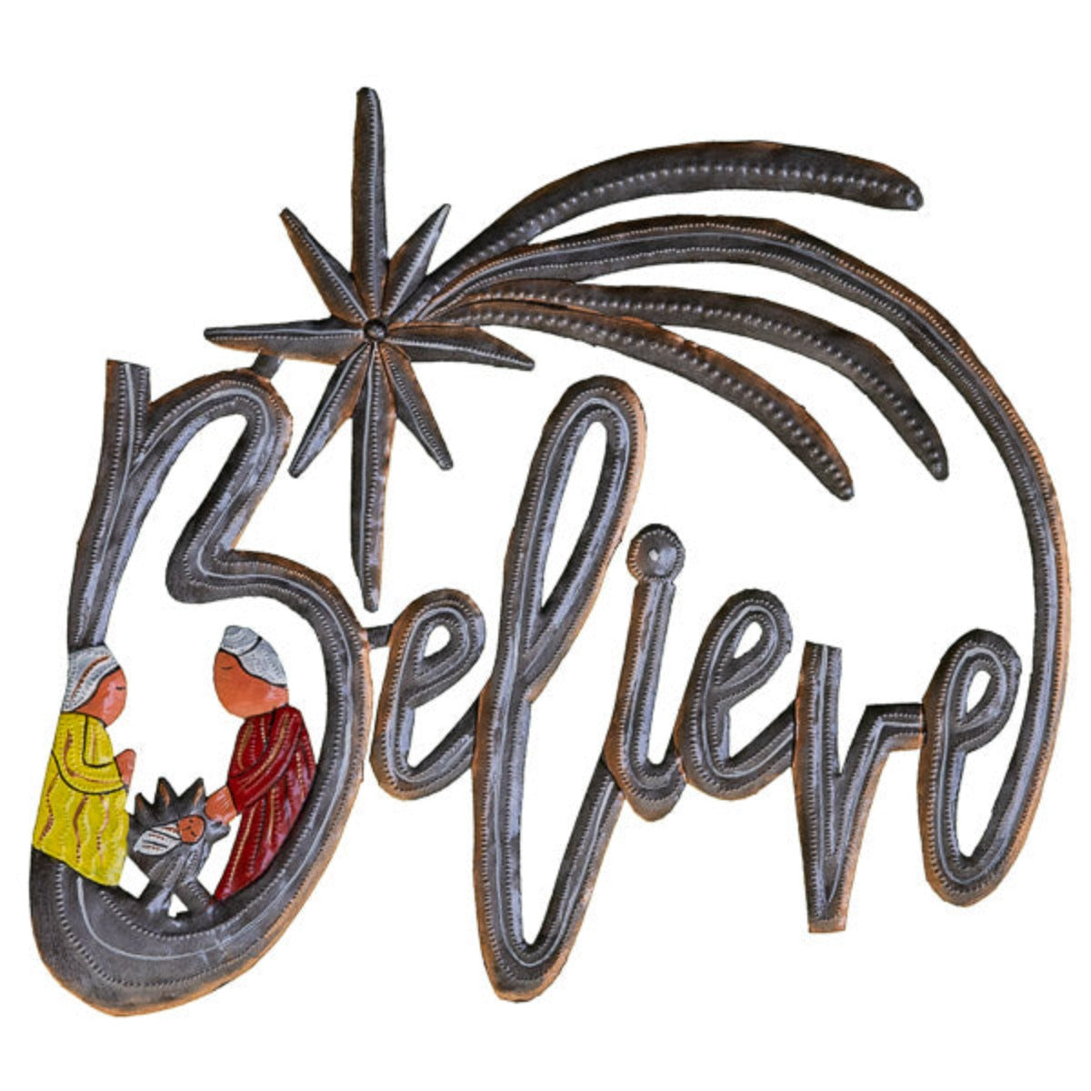 Metal Believe Wall Plaque
