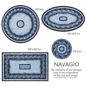 Navagio Mosaic Table Tops-Iron Accents