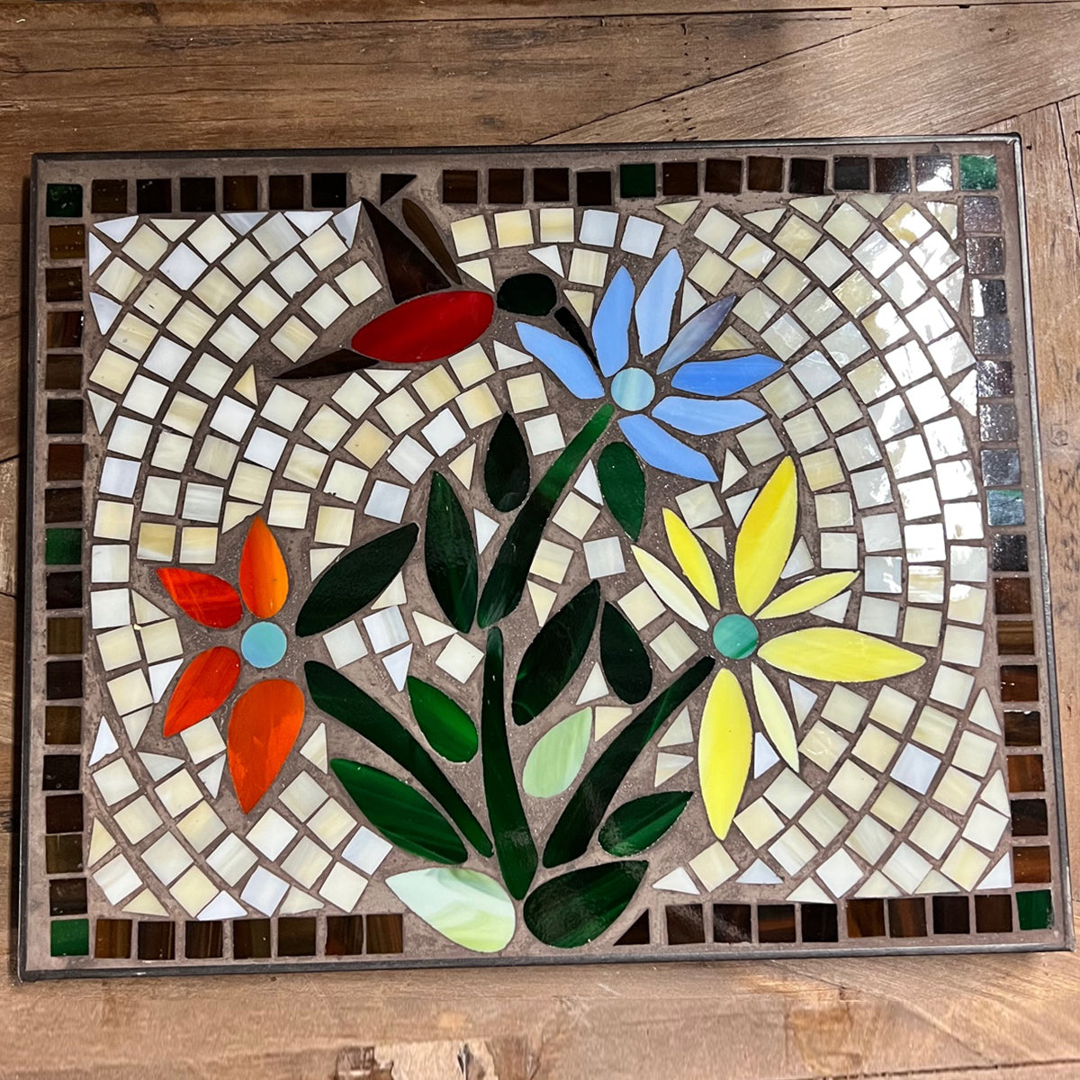 Hummingbird Mosaic Top 11" x 14"