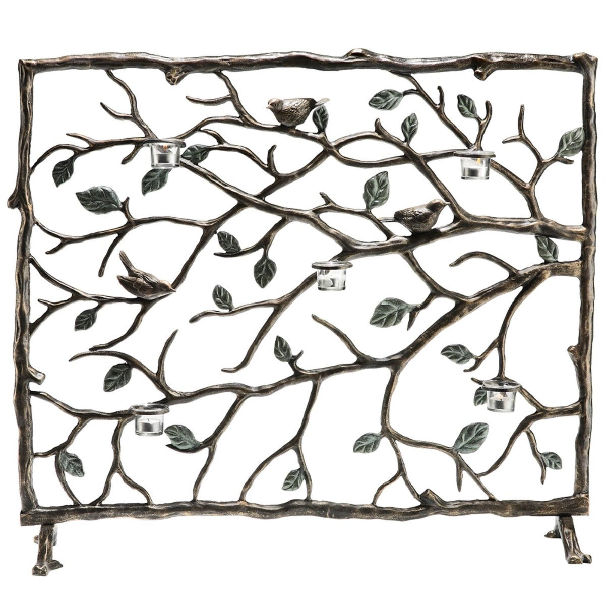 Twilight Aviary Fire Screen