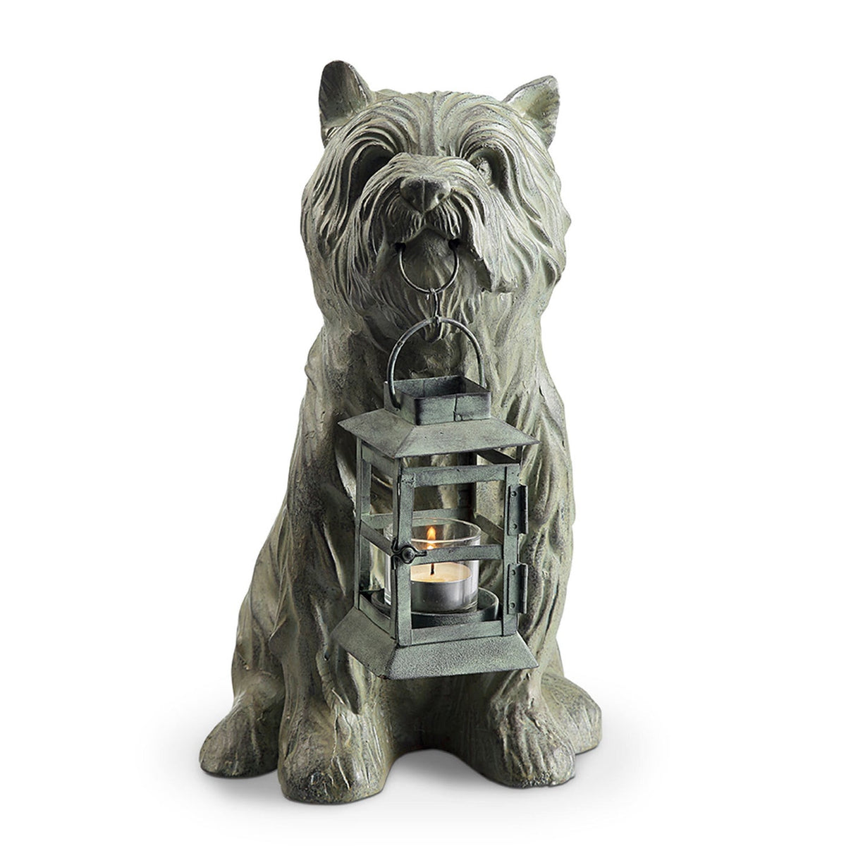 Shaggy Pooch Garden Lantern