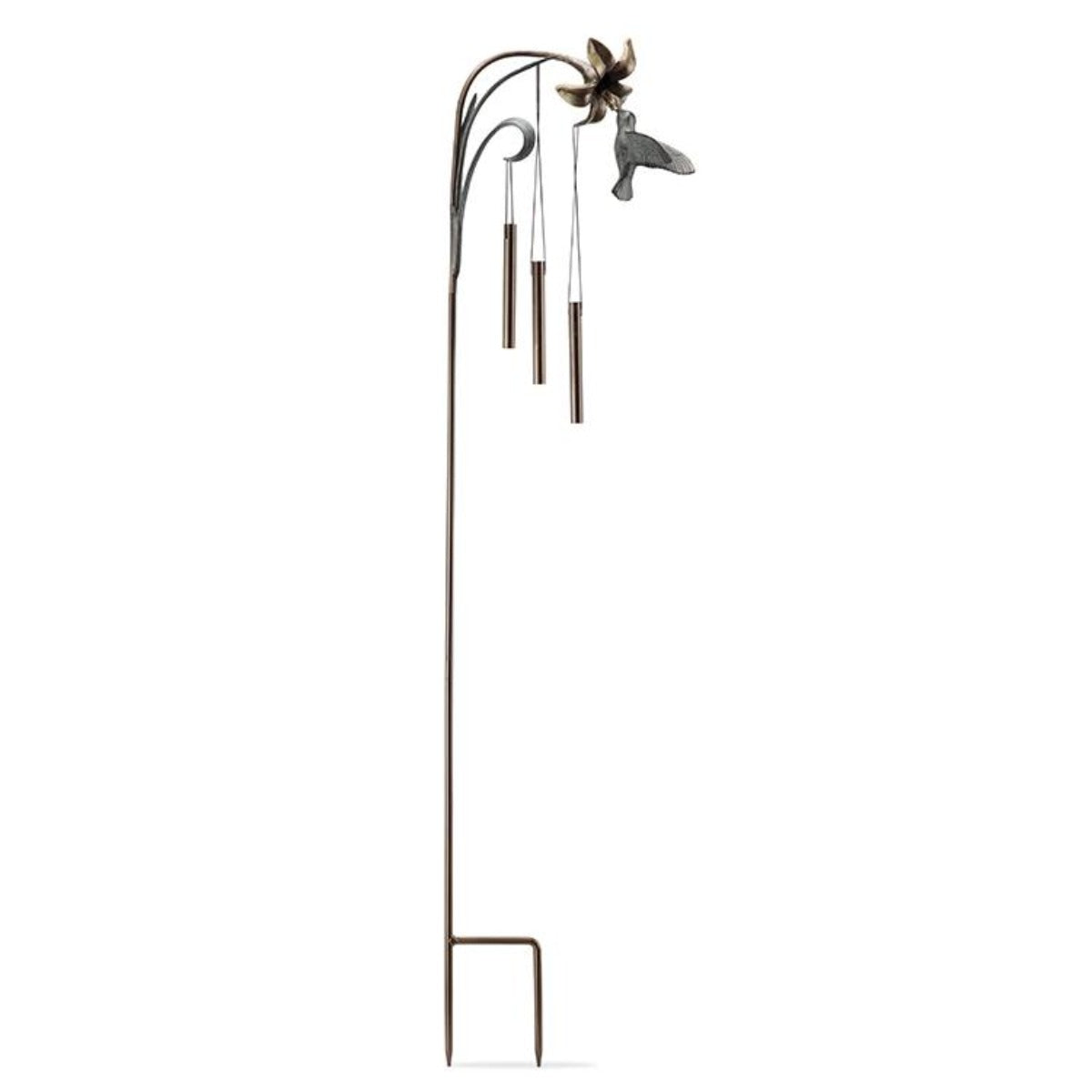 Hummingbird Windbell Stake-Iron Accents