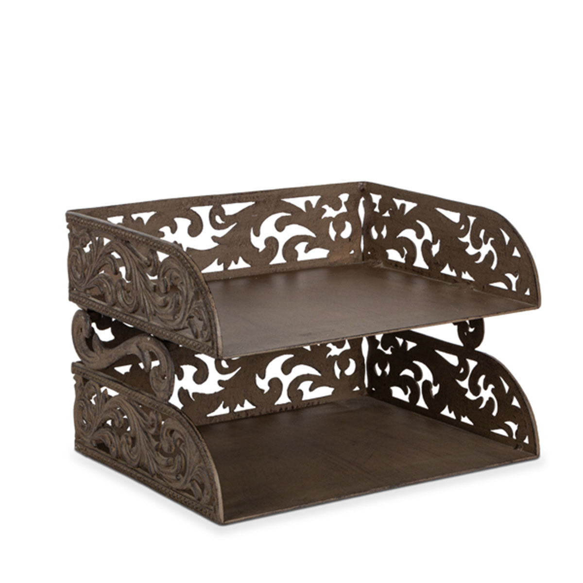 Acanthus Document Tray-Iron Accents