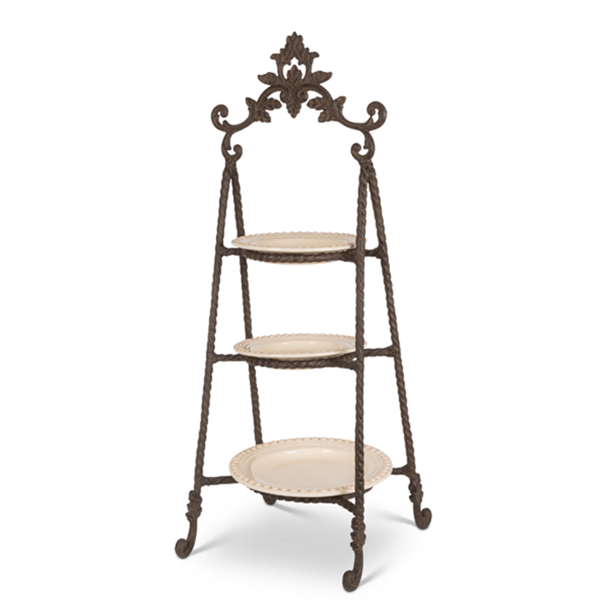 Decorative tiered server for cakes and desserts