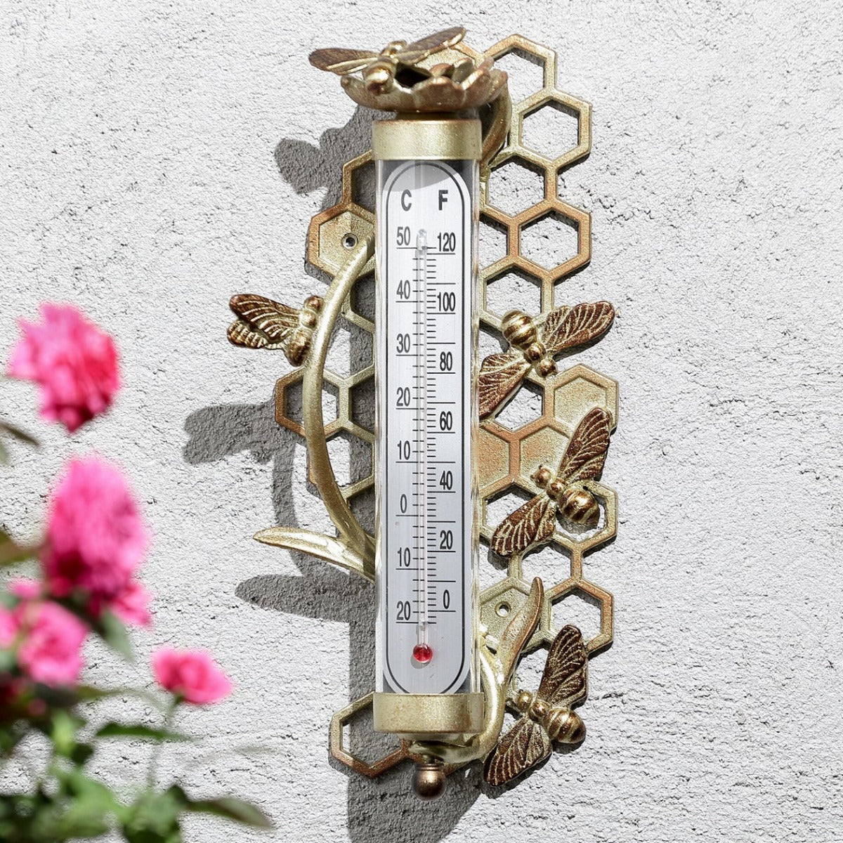 12 Stainless Steel Decorative Indoor / Outdoor Wall Thermometer - Clean Air  Gardening