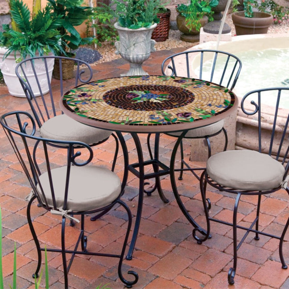 36" KNF Mosaic Patio Tables