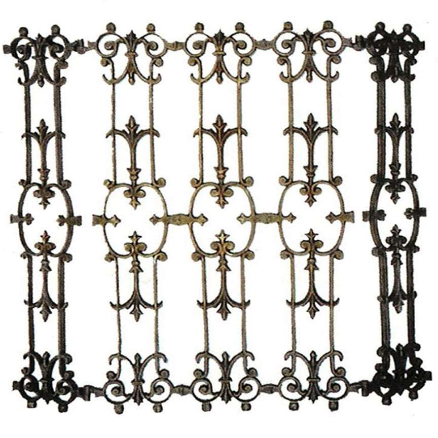 Triomphe Fireplace Screen-Iron Accents