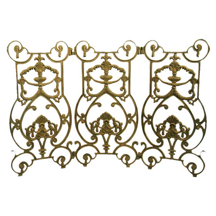 Neoclassic Fireplace Screen-Iron Accents