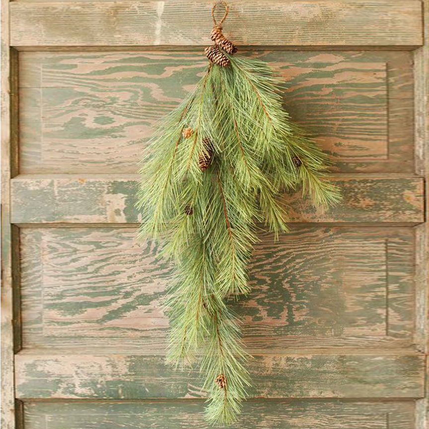 Soft Pine Teardrop-Iron Accents