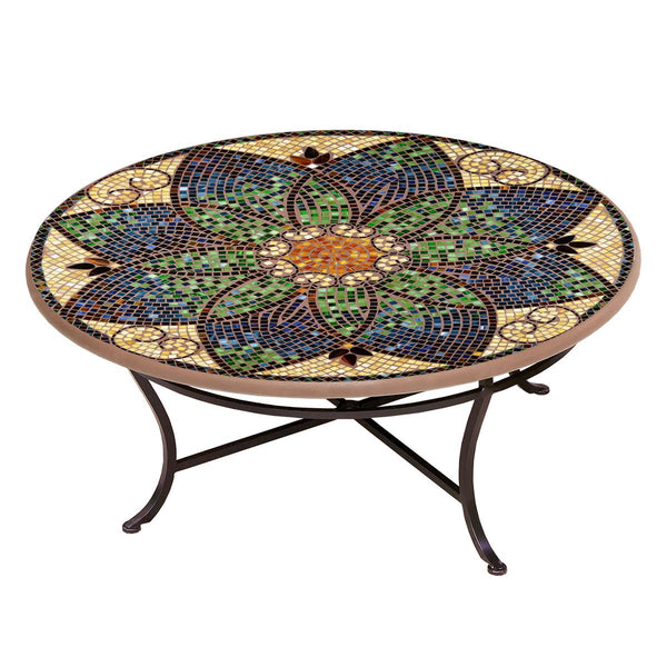 Monaco Mosaic Coffee Table Round Neille Olson Mosaics Iron