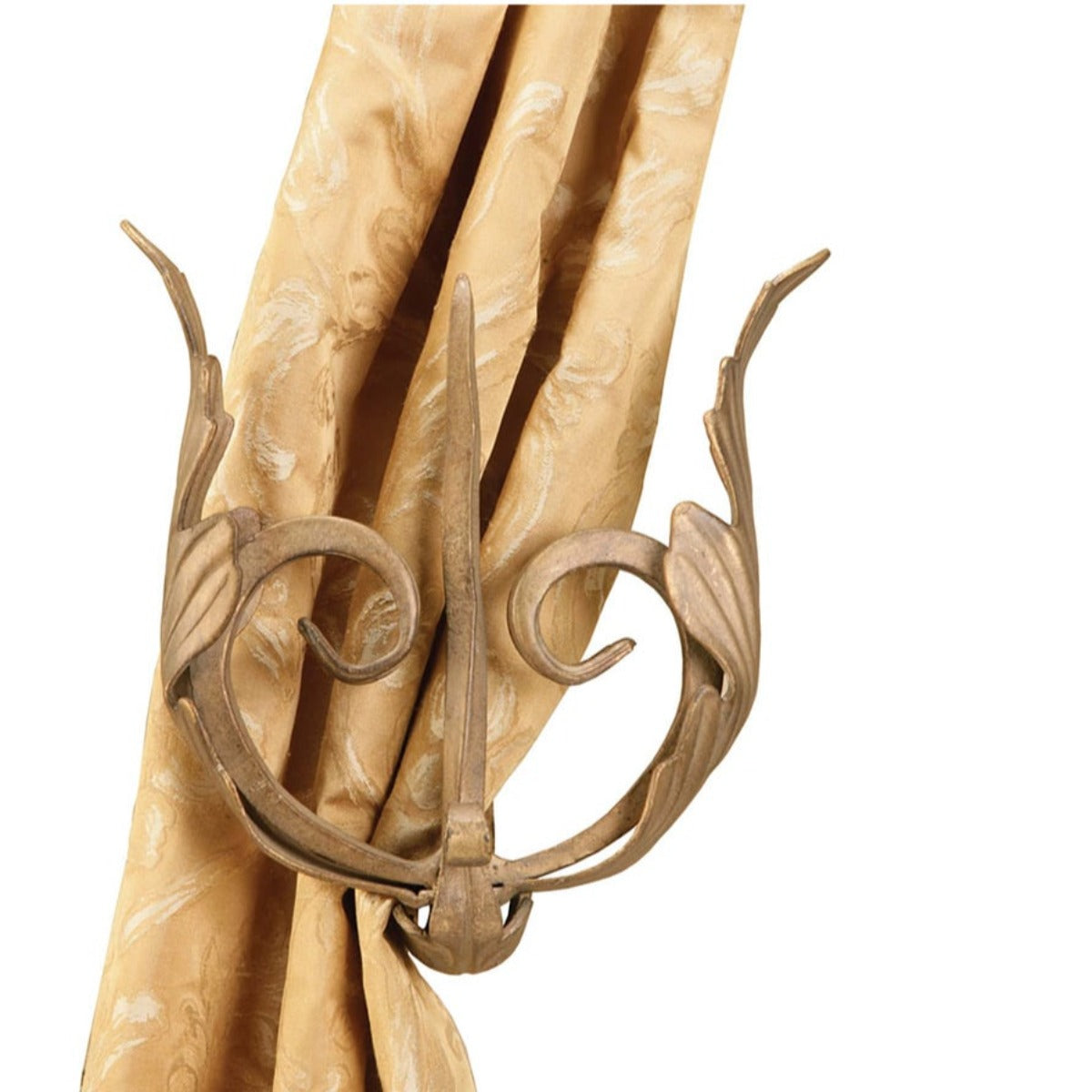 Folded Leaf Drapery Tiebacks - Gold