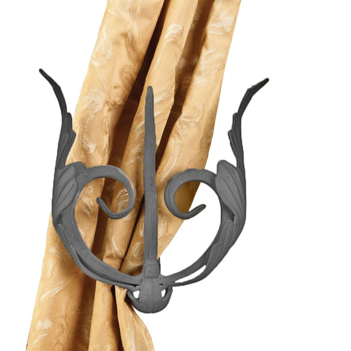 Folded Leaf Drapery Tiebacks - Gold