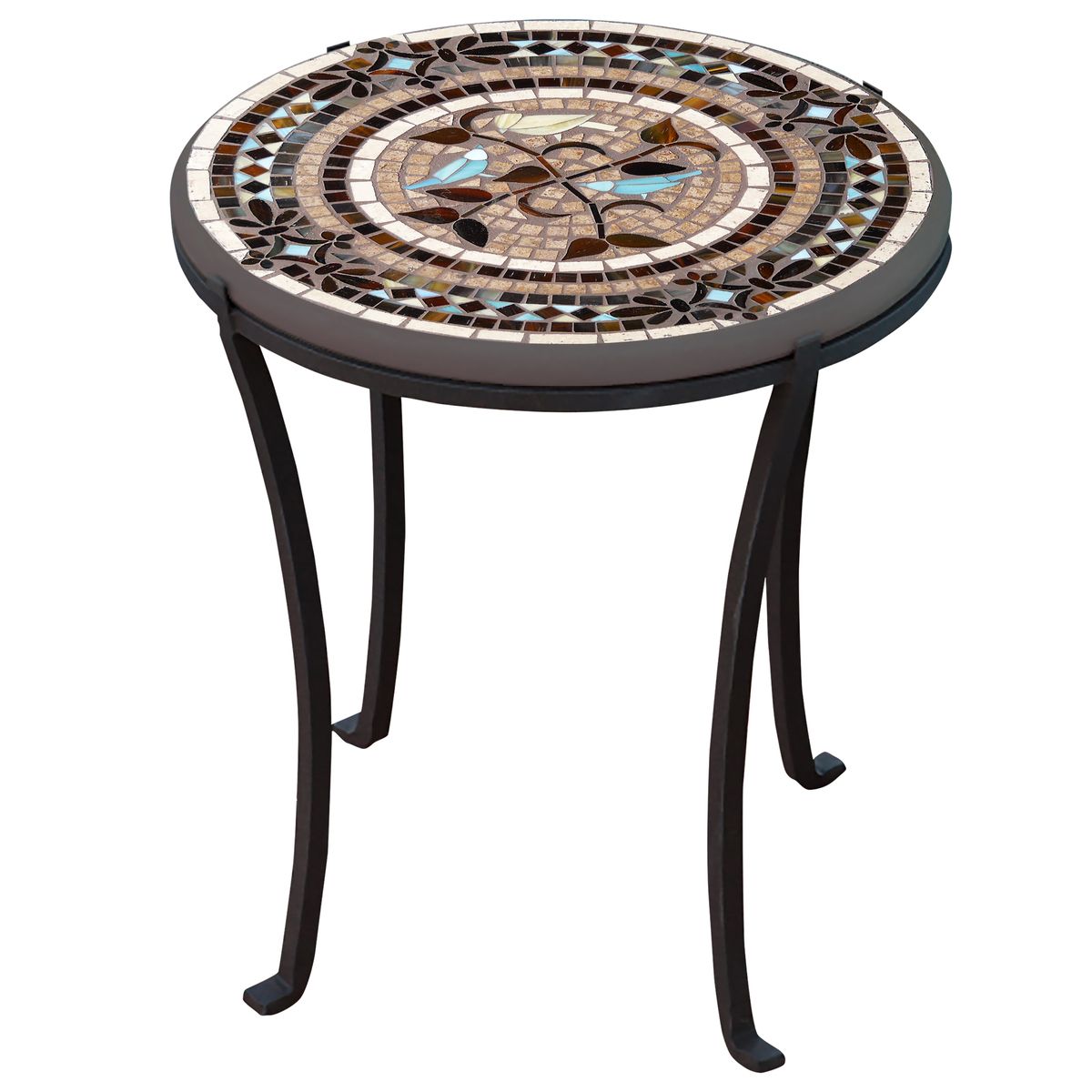 Provence Mosaic Chaise Table-Iron Accents