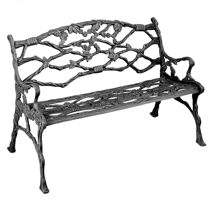 Twig Bench-Iron Accents