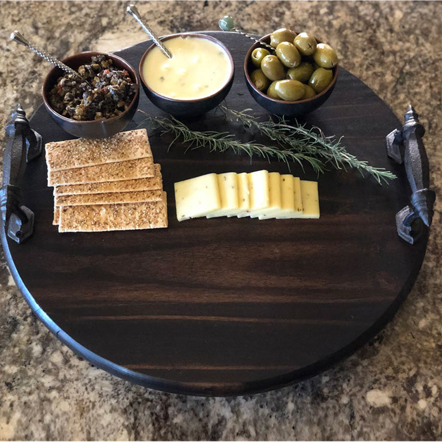 Small Lazy Susan-Iron Accents