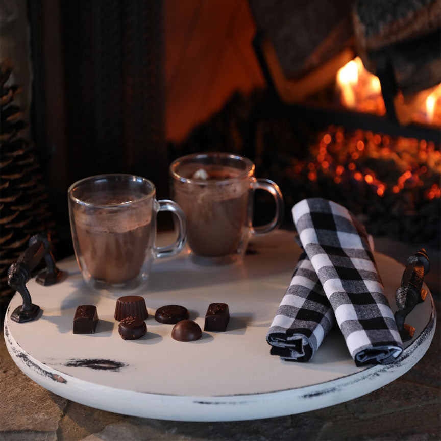 Small Lazy Susan-Iron Accents
