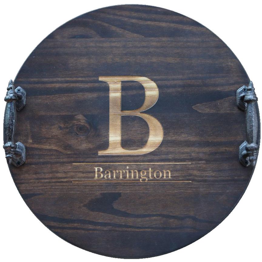 Personalized Lazy Susan-Iron Accents