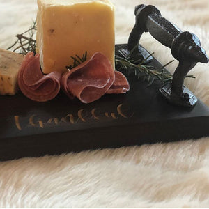 Thankful Charcuterie Board-Iron Accents