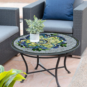 Giovella Mosaic Coffee Table-Iron Accents