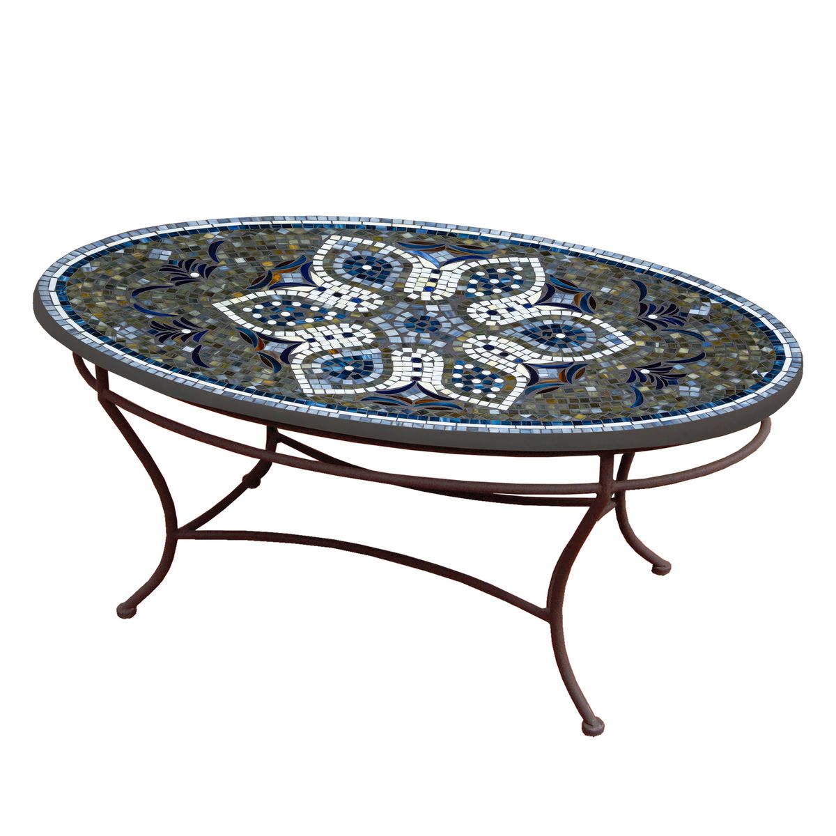 Grigio Mosaic Coffee Table - Oval