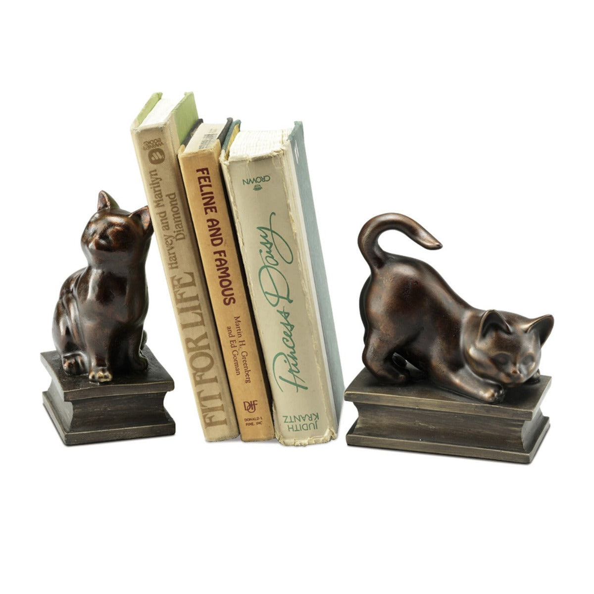  Playing Cat Bookends