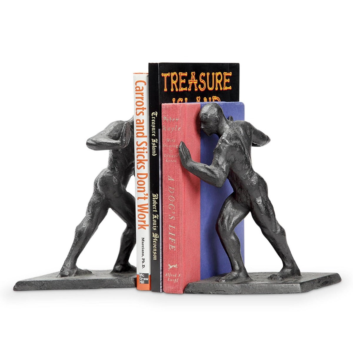 Man Bookend Working Men Bookends - Iron Accents