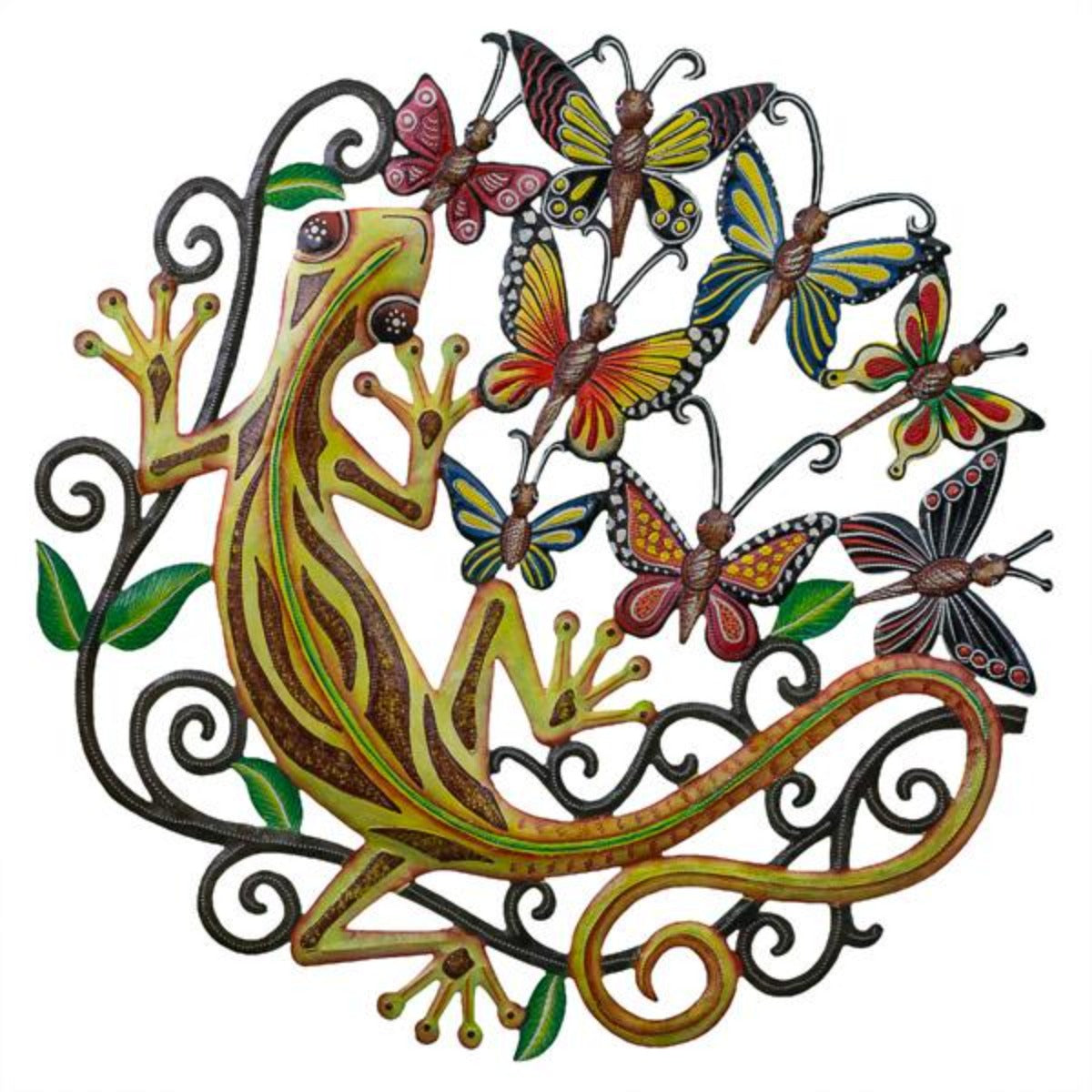 Painted Gecko Garden-Iron Accents