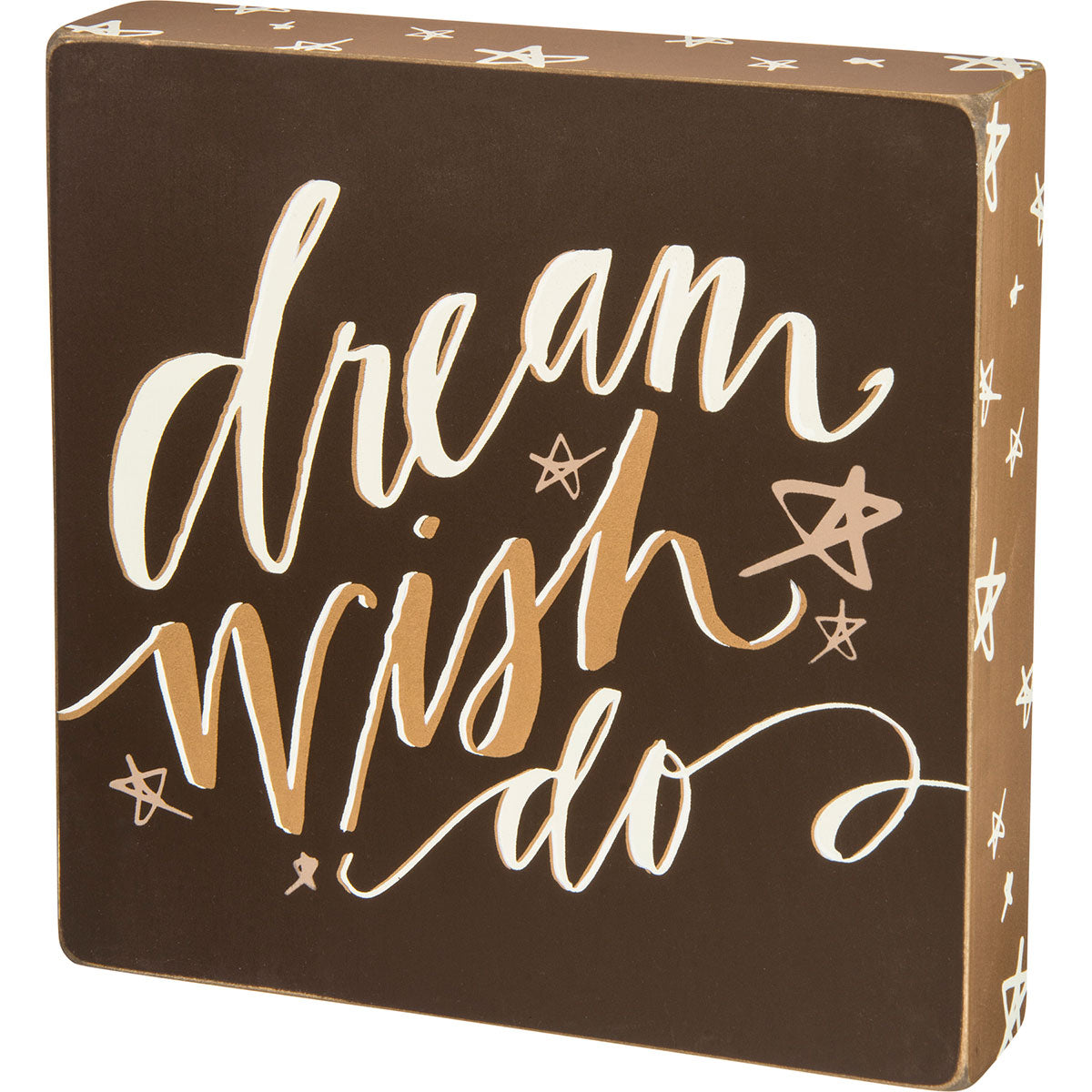 Dream - Wish - Do - Box Sign-Iron Accents