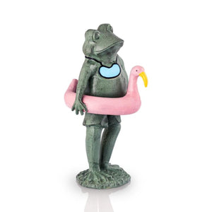 Beach Frog w/Flamingo Friend-Iron Accents
