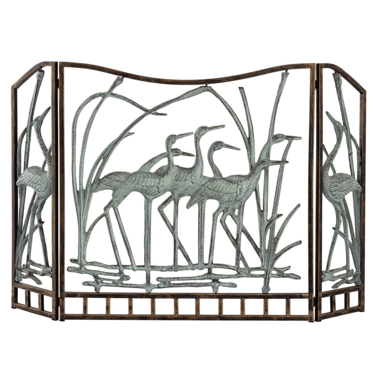 Flock of Cranes Fireplace Screen
