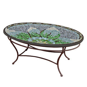 Lovina Mosaic Coffee Table - Oval-Iron Accents