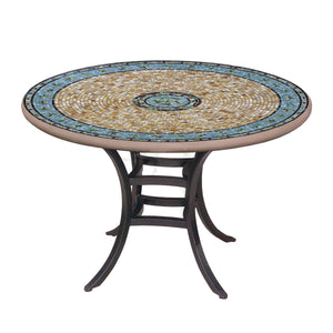 Malibu Mosaic Patio Table-Iron Accents
